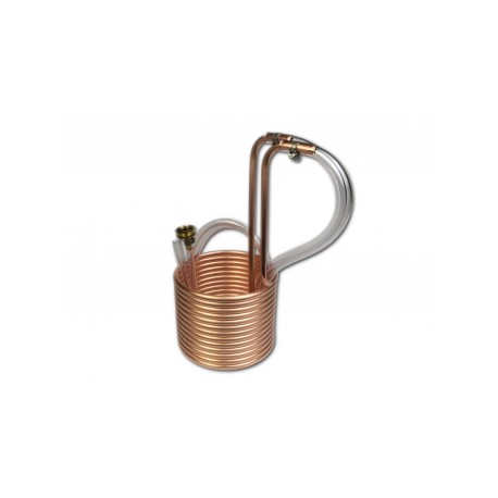 Wort Chiller de Cobre 3/8 x 25 - 6.5 D  - Conectores de Vinyl